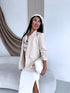Light beige, ONE SIZE jacket + light beige top