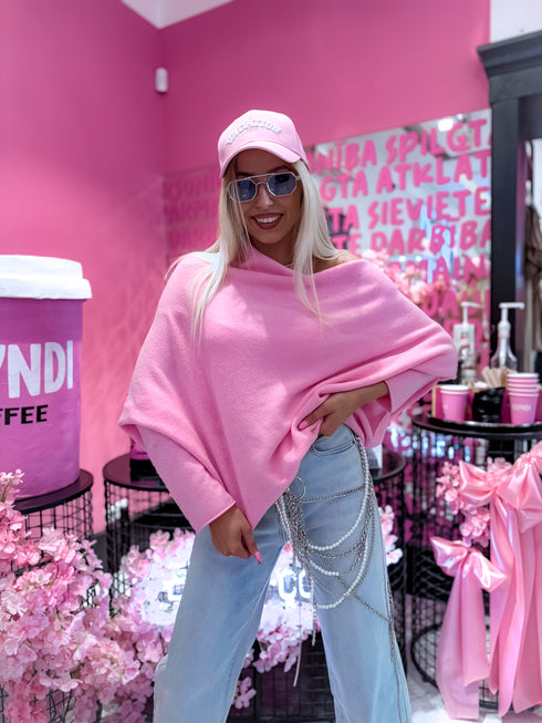 ELYNDI džemperis "SYMMETRY 37709" - ŠVELNIAI ROŽINĖS SPALVOS