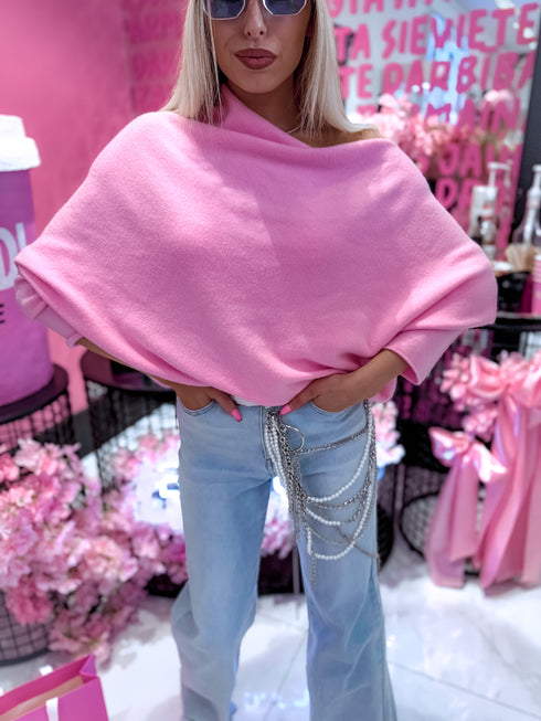 ELYNDI džemperis "SYMMETRY 37709" - ŠVELNIAI ROŽINĖS SPALVOS