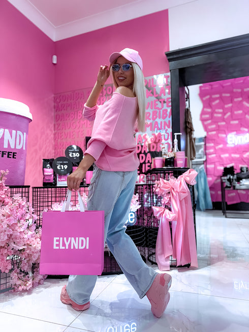 ELYNDI džemperis "SYMMETRY 37709" - ŠVELNIAI ROŽINĖS SPALVOS