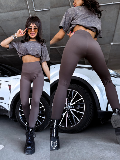 Slimming leggings with underwire 3286 - CHOCO