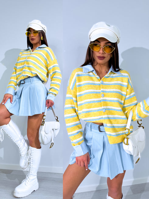 Megzta striukė "KNIT FUSION" W48790 - GELTONA