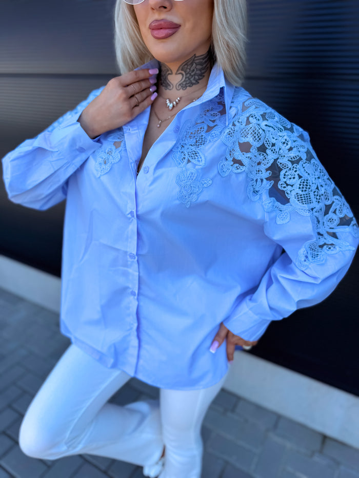 Blouse "NATURAL" 0130 - LIGHT BLUE