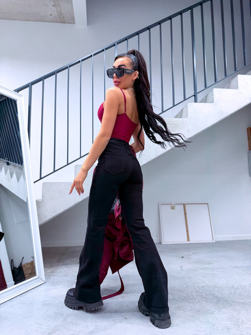 Džinsa bikses "SLAY THE STAGE T6267-7" - MELNAS