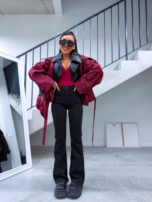 Džinsa bikses "SLAY THE STAGE T6267-7" - MELNAS