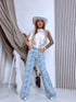 Gėlių siuvinėjimo kelnės "BALI VIBE" L1197