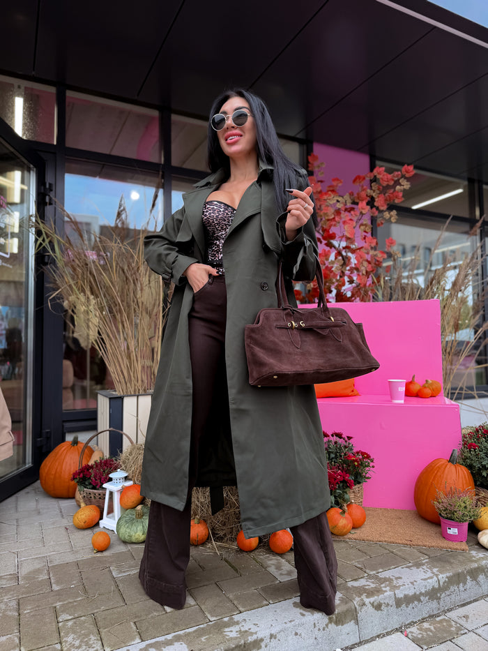 Trench coat "CINNAMON NA3072" - KHAKI