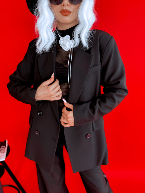 LUX set "WHITE STITCH 6469" - black