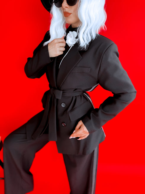 LUX set "WHITE STITCH 6469" - black