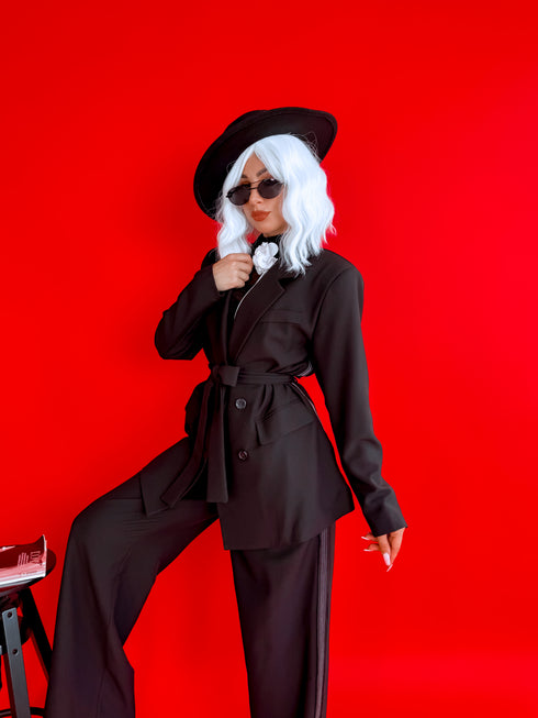 LUX set "WHITE STITCH 6469" - black