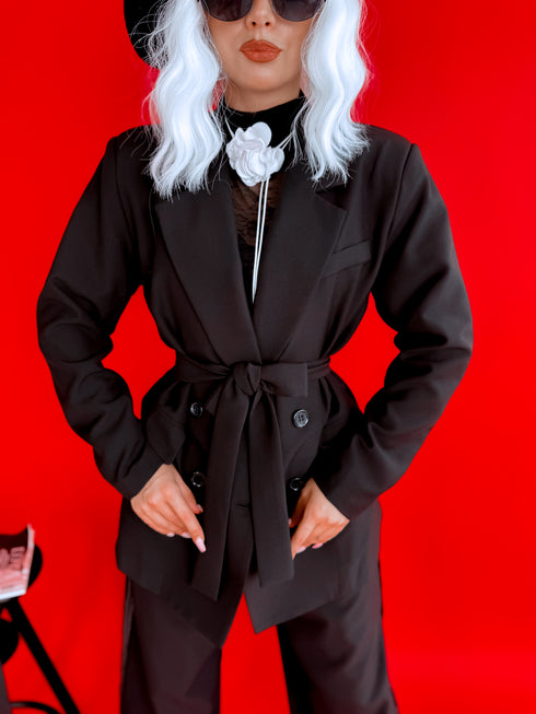 LUX set "WHITE STITCH 6469" - black