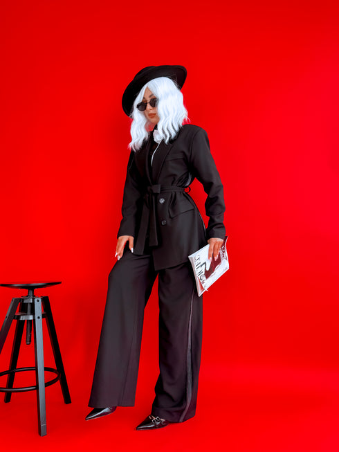 LUX set "WHITE STITCH 6469" - black