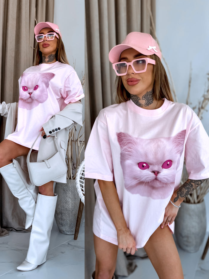 Marškinėliai „PINK CAT“