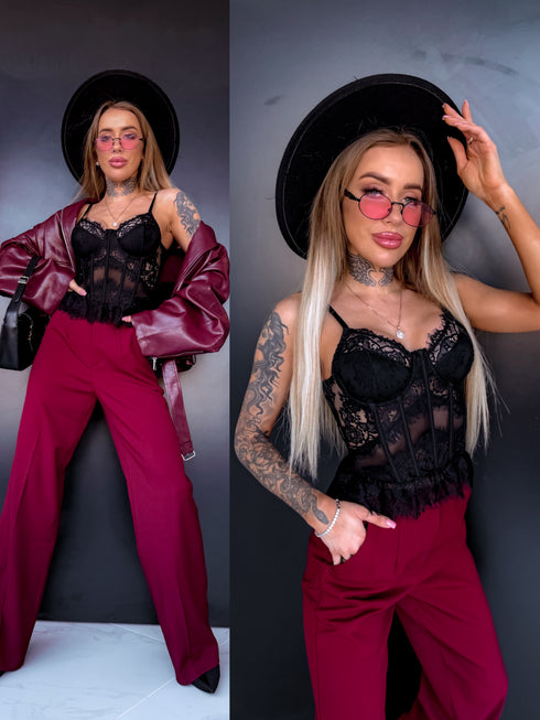 Nėrinių korsetas "BLACK DEGREE" ST13220