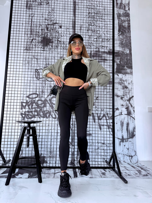 Legingi "POWER STRIPE" LM88169 - MELNI