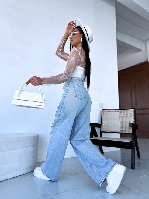 Džinsa bikses "LACE P10027" - ZILAS