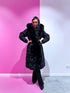 "BARNEY FC7618" long coat - BLACK
