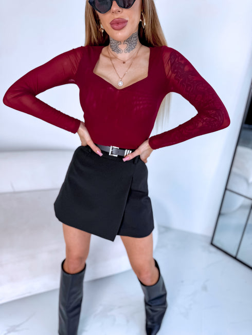 "HOT CHERRIES” HS9907" tinklelis - BORDO