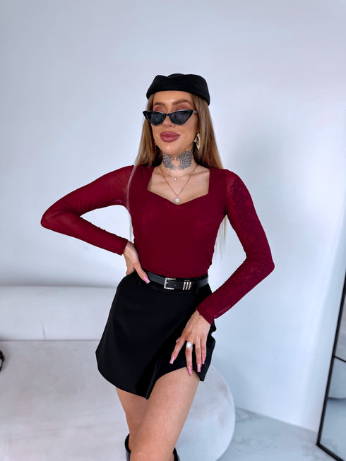 "HOT CHERRIES” HS9907" tinklelis - BORDO