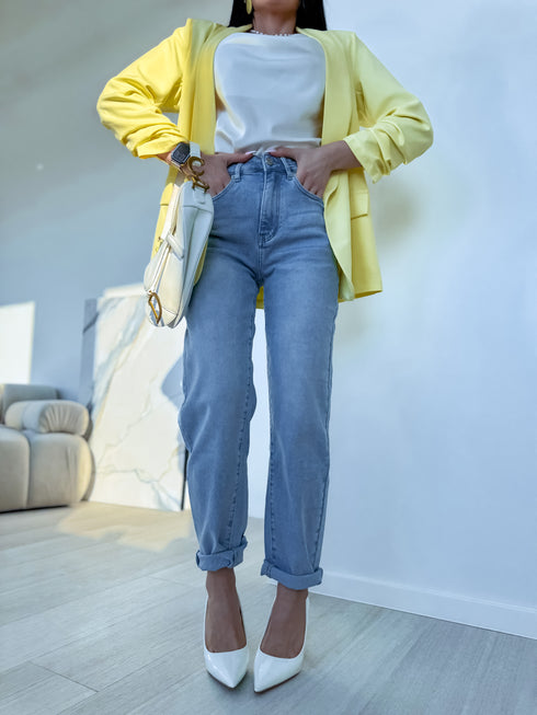 MOM FIT jeans "DIVERSION" Y3307-8 - light blue