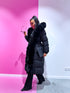 "BARNEY FC7618" long coat - BLACK