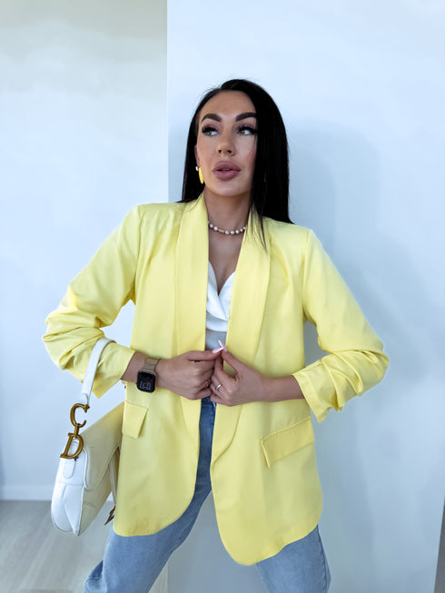 Yellow, ONE SIZE blazer + white top