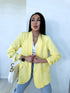 Yellow, ONE SIZE blazer + white top