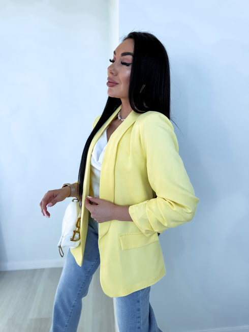 Yellow, ONE SIZE blazer + white top
