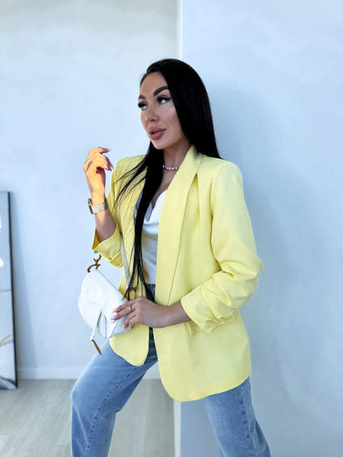 Yellow, ONE SIZE blazer + white top
