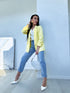 Yellow, ONE SIZE blazer + white top