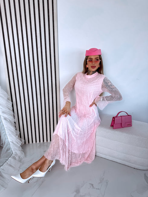 Mežģīņu kleita "ROSALIA A2590" - MAIGI ROZĀ