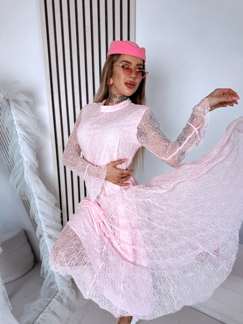 Mežģīņu kleita "ROSALIA A2590" - MAIGI ROZĀ