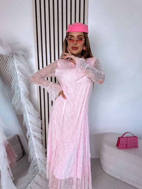 Mežģīņu kleita "ROSALIA A2590" - MAIGI ROZĀ