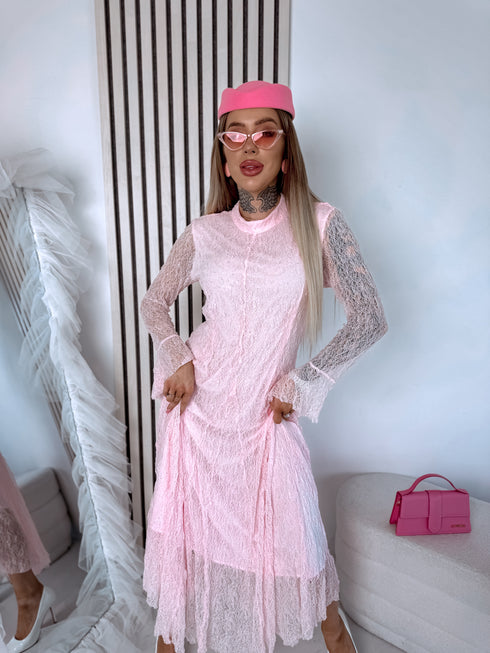 Mežģīņu kleita "ROSALIA A2590" - MAIGI ROZĀ