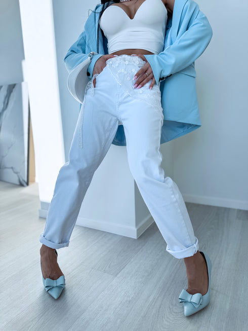 MOM FIT jeans "DIVERSION" Y3307-10 - white