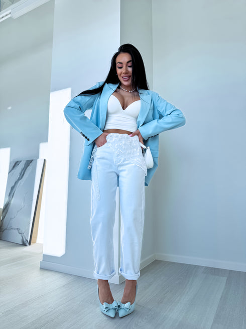 MOM FIT jeans "DIVERSION" Y3307-10 - white