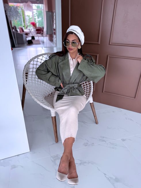 "HAKI SPRITZ" - suede-like jacket