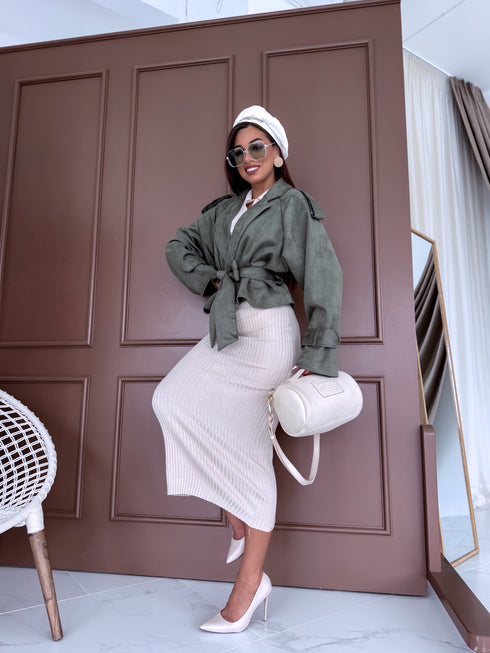 "HAKI SPRITZ" - suede-like jacket