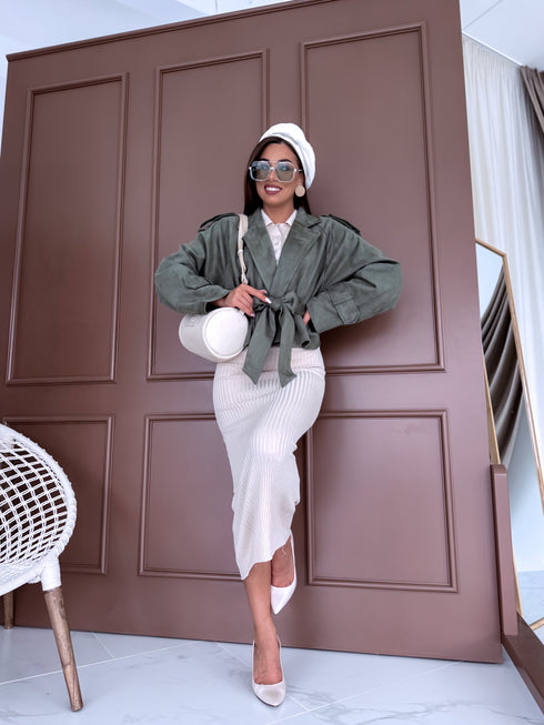 "HAKI SPRITZ" - suede-like jacket