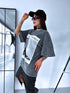 Oversize T-shirt "WOMAN'S WORLD" - GRAY