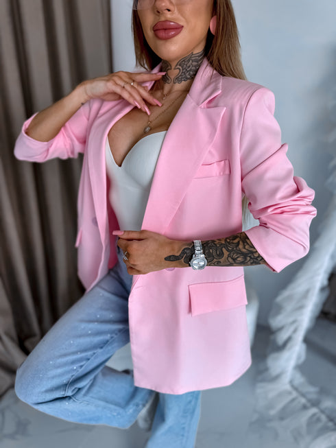 VIENAS DYDIS švarkas "LAST KISS" 2412 - ŠVELNI ROŽINĖ