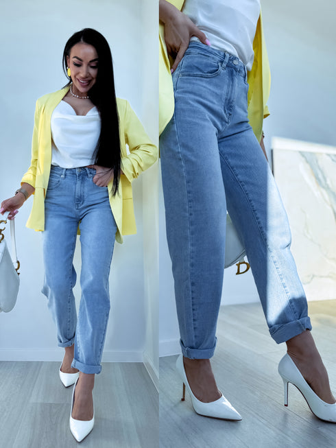 MOM FIT jeans "DIVERSION" Y3307-8 - light blue