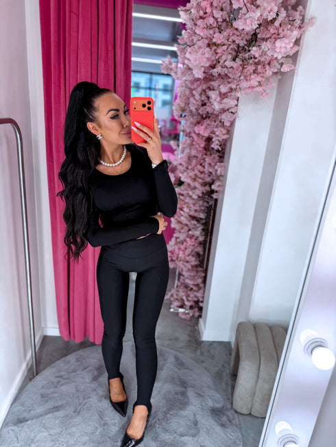 Legingi "SCULPTED J093" - MELNI PRE-ORDER