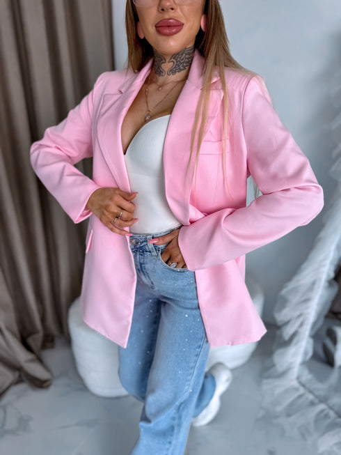 VIENAS DYDIS švarkas "LAST KISS" 2412 - ŠVELNI ROŽINĖ