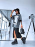 Oversize T-shirt "WOMAN'S WORLD" - GRAY