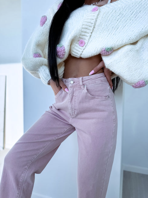 MOM FIT jeans "DIVERSION" Y3307-9 - old pink