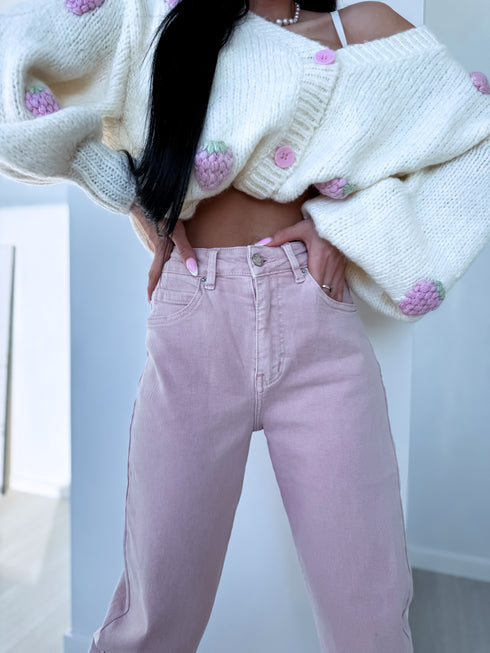 MOM FIT jeans "DIVERSION" Y3307-9 - old pink