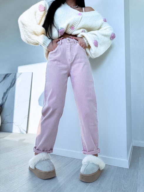 MOM FIT jeans "DIVERSION" Y3307-9 - old pink