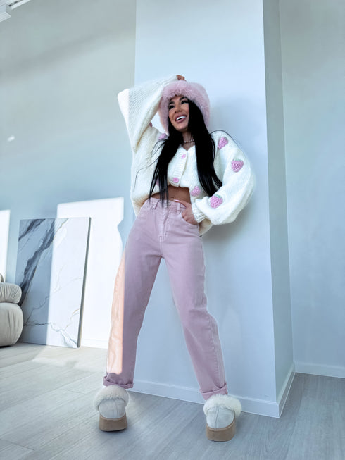 MOM FIT jeans "DIVERSION" Y3307-9 - old pink