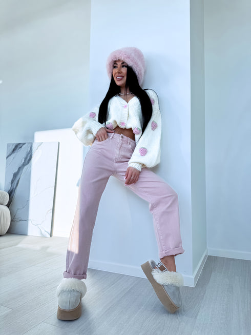 MOM FIT jeans "DIVERSION" Y3307-9 - old pink